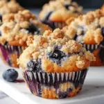 Tasty Blueberry Muffins with Crumble Topping for Cozy Mornings