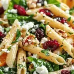 Feta & Cranberry Penne Salad with Orange Vinaigrette