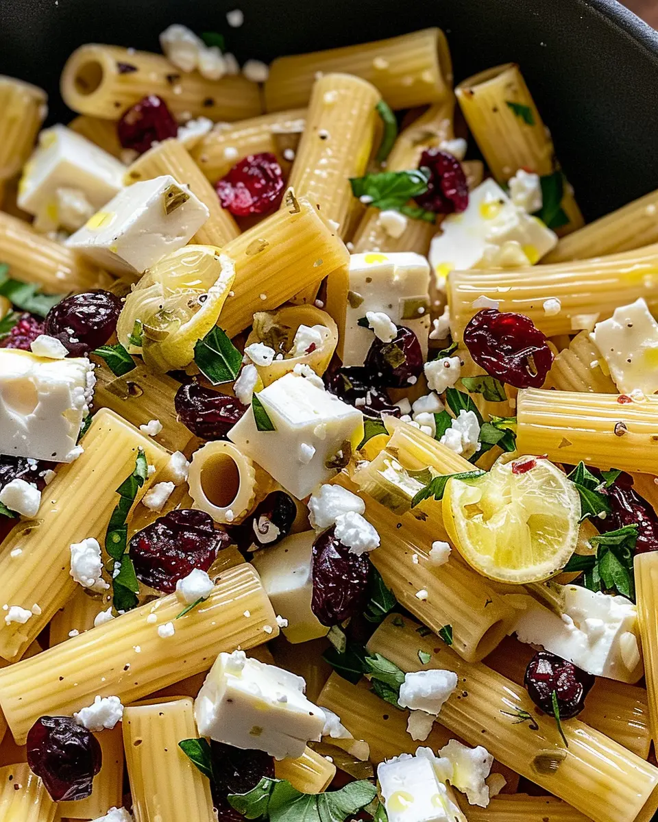 Feta Cranberry Rigatoni Salad: A Fresh and Easy Delight