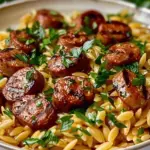 One-Pot Garlic Butter Sausage and Orzo