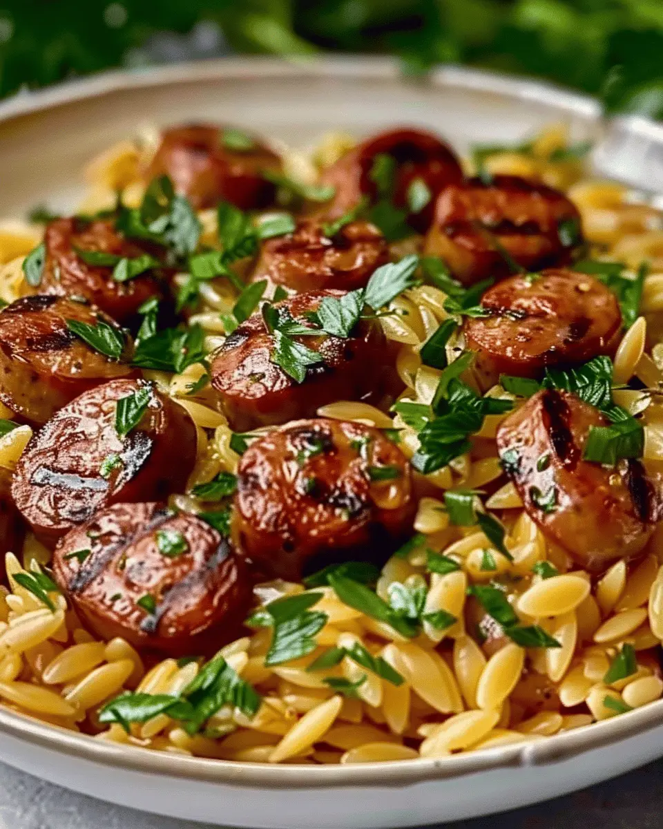 One-Pot Garlic Butter Sausage and Orzo: Easy Comfort Food Delight