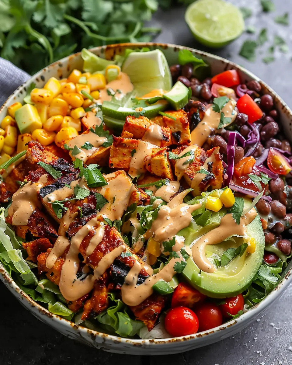 Quick Homemade Spicy Southwest Salad with Turkey Bacon Delight