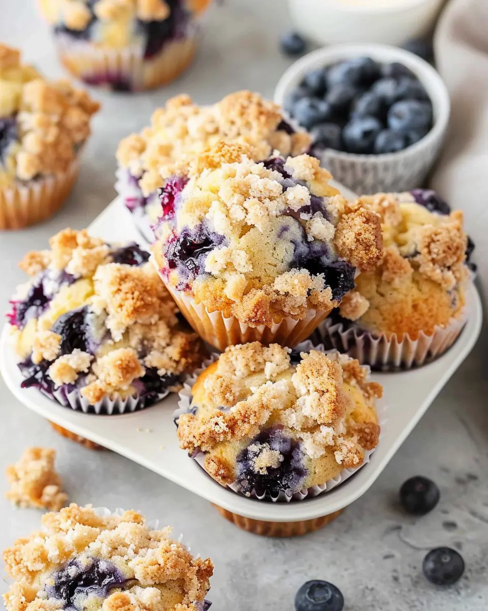 Blueberry Muffins with Crumb Topping: The Best Homemade Treat