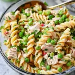 Zesty Healthy Tuna Pasta Salad with Peas for Light Meals