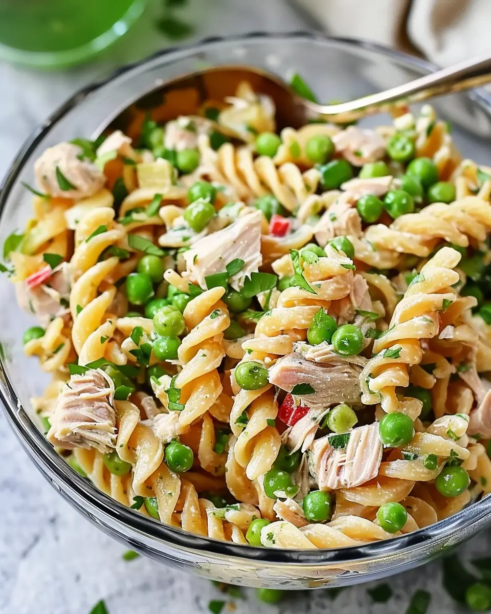 Zesty Healthy Tuna Pasta Salad with Peas for Easy Light Meals