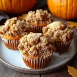 Pumpkin Muffins with Crumb Topping