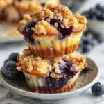 Crispy Blueberry Crumble Muffin Tops