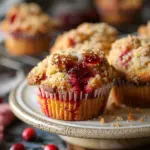 Leftover Cranberry Sauce Coffee Cake Muffins