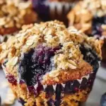 Easy Blueberry Oatmeal Muffins