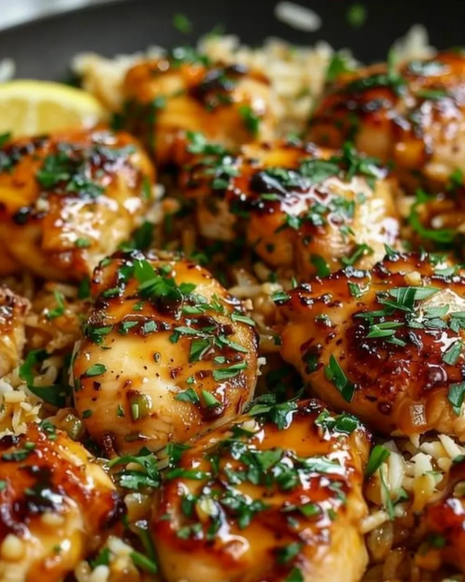 One-Pan Honey Butter Garlic Chicken &amp; Rice: Easy Weeknight Delight