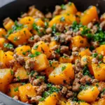 Ground Turkey Butternut Squash Skillet