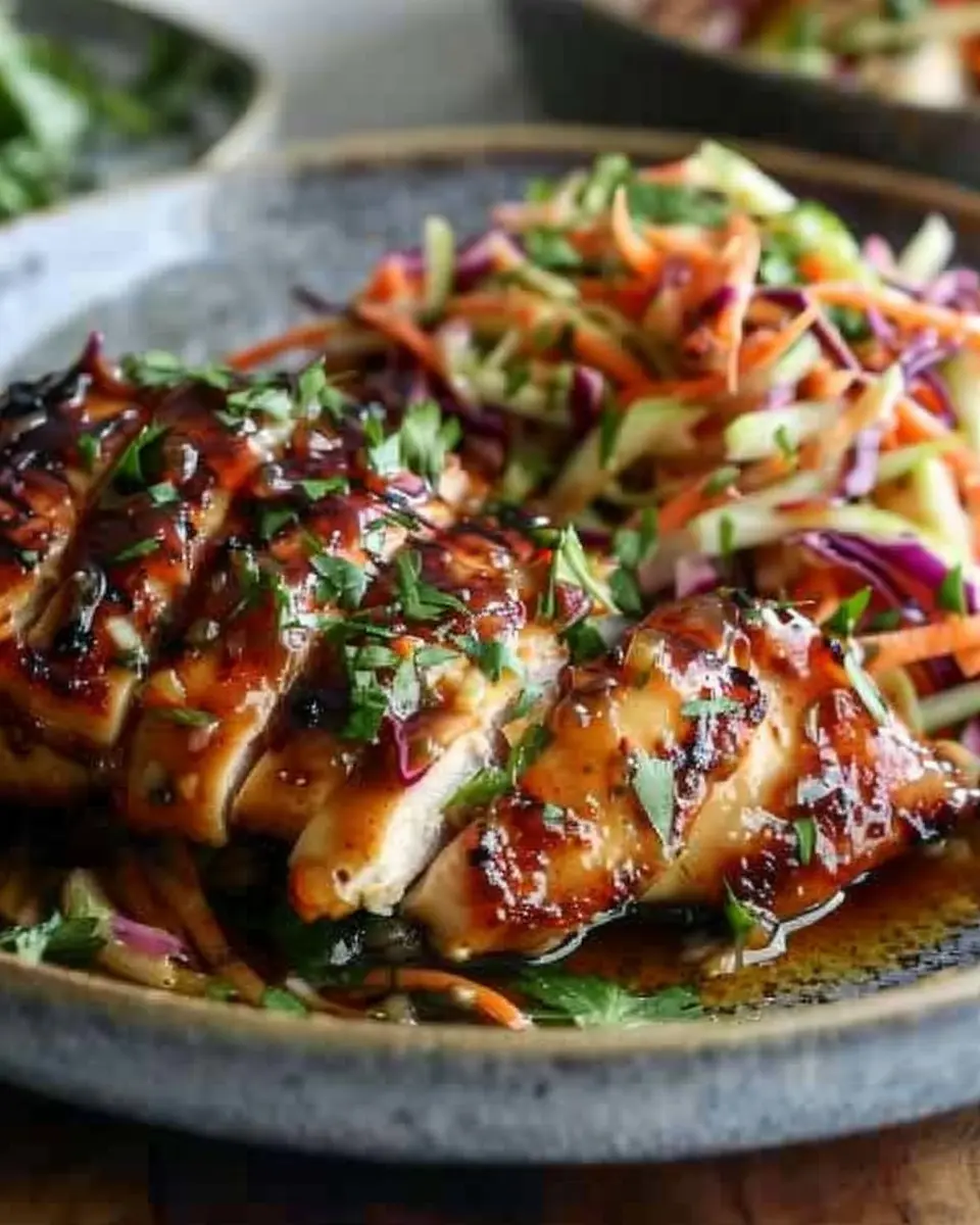 Sticky Apple Cider Chicken: A Juicy Fall Favorite with Crisp Slaw