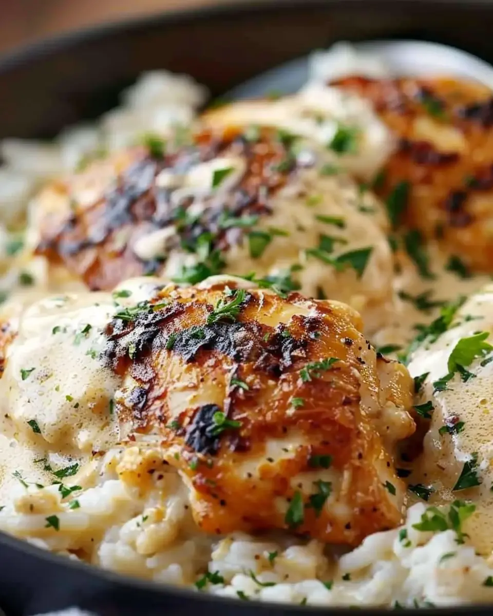Sizzle Up Creamy Smothered Chicken And Rice for a Cozy Dinner