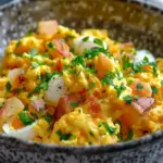 Cheesy Potato Egg Scramble