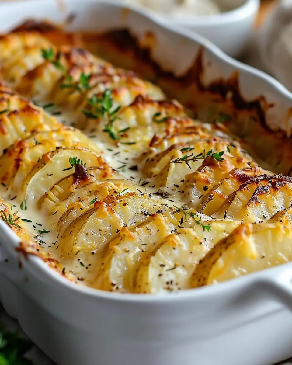 Crispy Hasselback Potato Gratin: Indulgent & Creamy Comfort Side