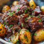 Slow Cooker Garlic Butter Beef with Potatoes