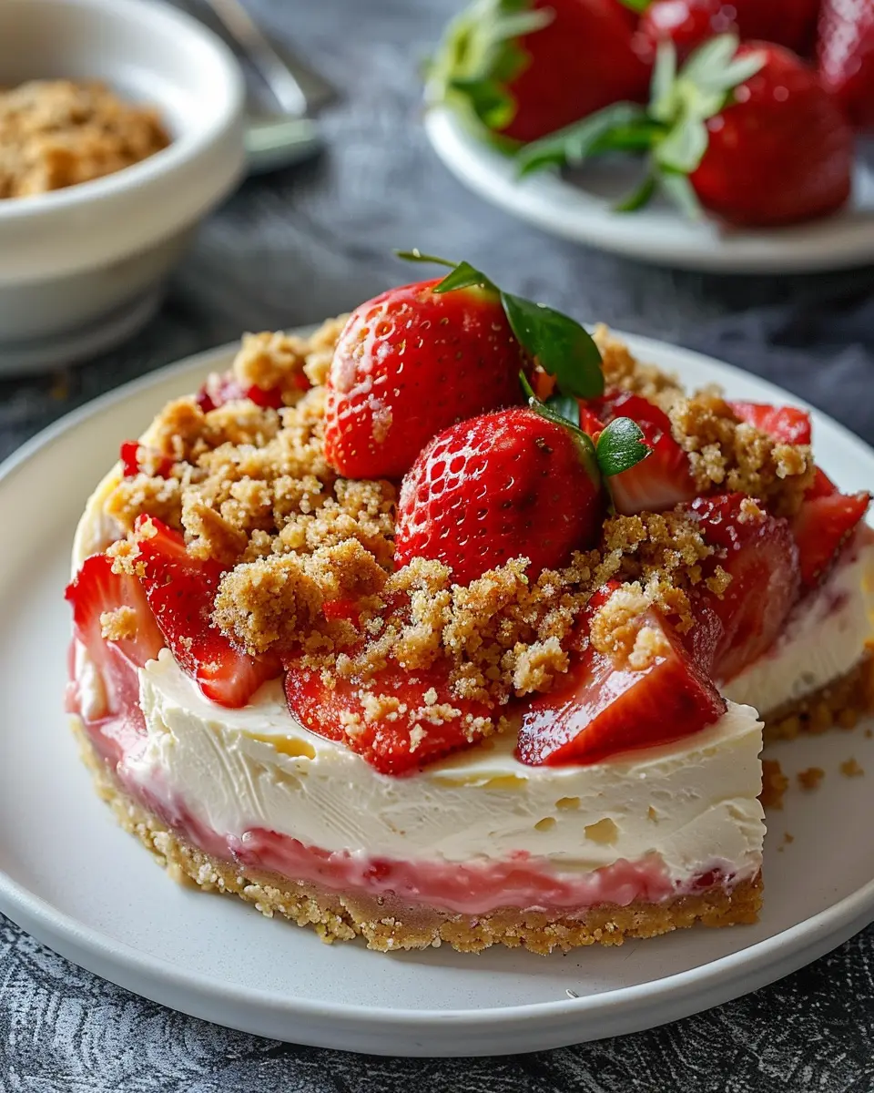 Strawberry Crumble Cheesecake: Easy Indulgence for Dessert Lovers