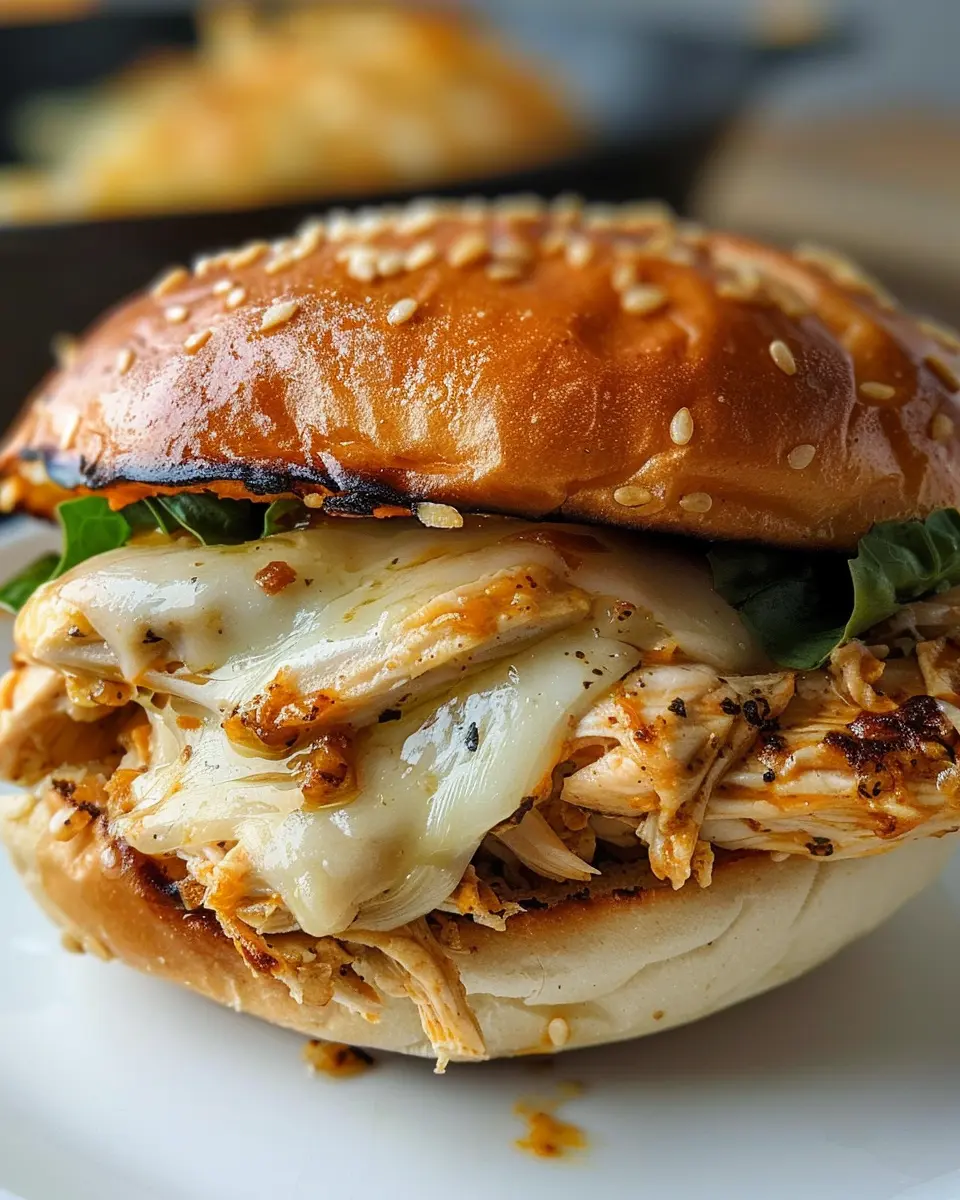 Slow Cooker Parmesan Garlic Chicken Sandwich in Just 4 Easy Steps