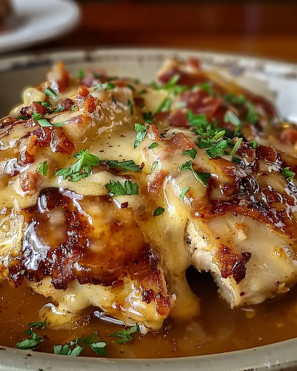 Texas Roadhouse Smothered Chicken: Indulgent Recipe with Jack Cheese and Turkey Bacon