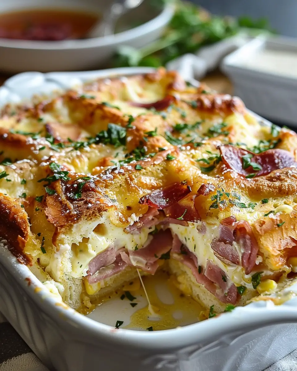 Monte Cristo Breakfast Casserole: Indulgent Turkey Bacon Delight