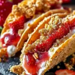 Strawberry Crunch Cheesecake Tacos