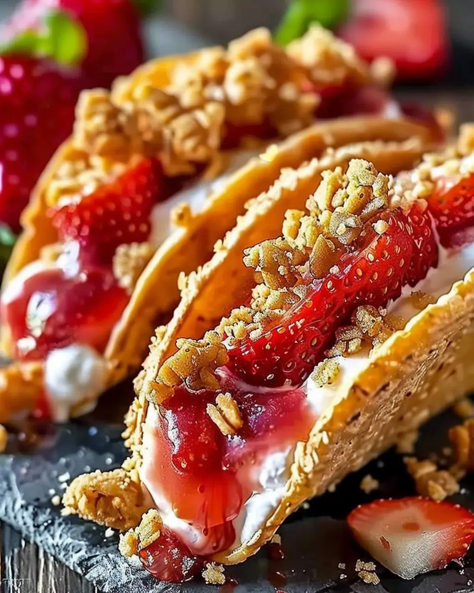 Strawberry Crunch Cheesecake Tacos: An Easy, Indulgent Treat