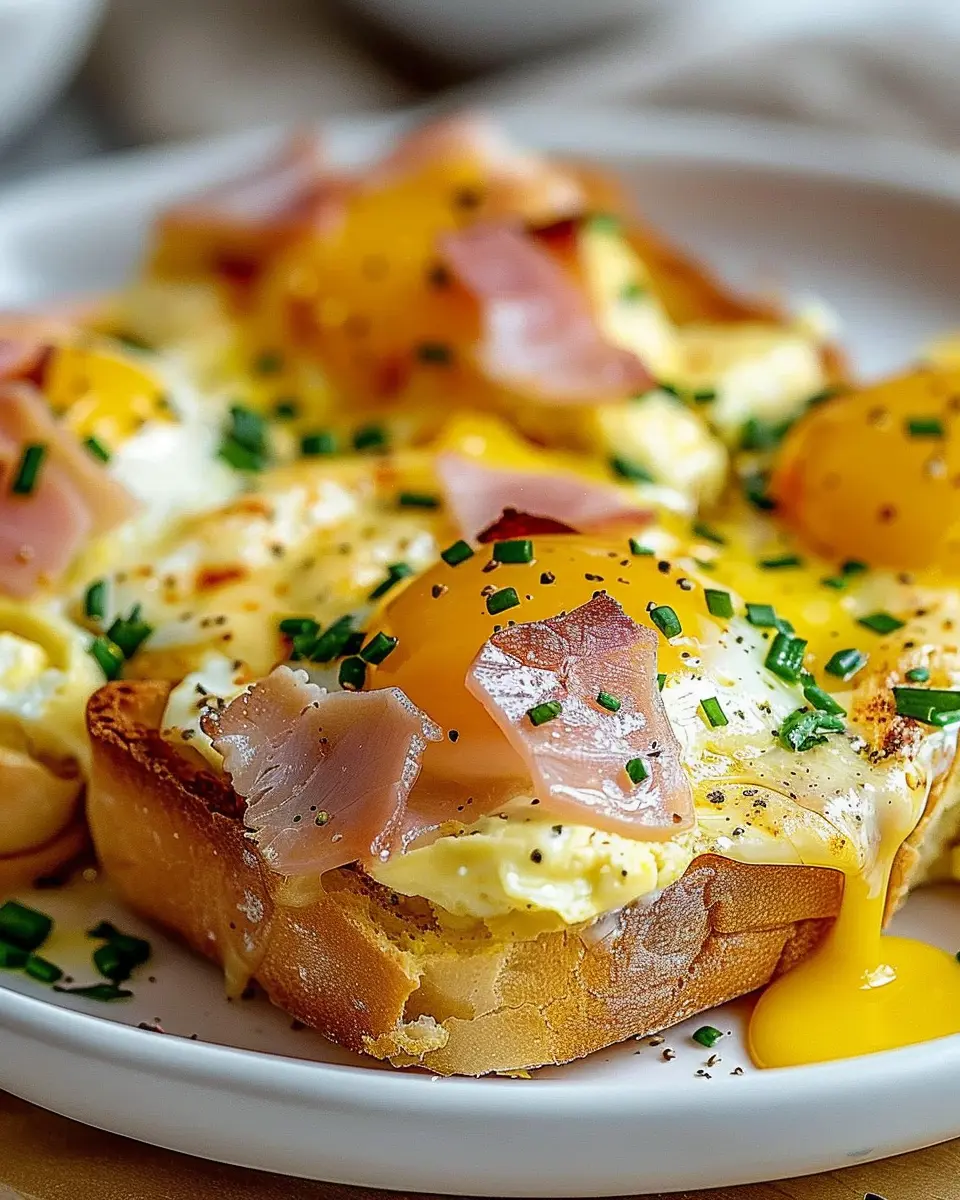 Eggs Benedict Casserole with Turkey Bacon and Chicken Ham Delight