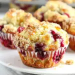 Cranberry Orange Muffins with Streusel Topping