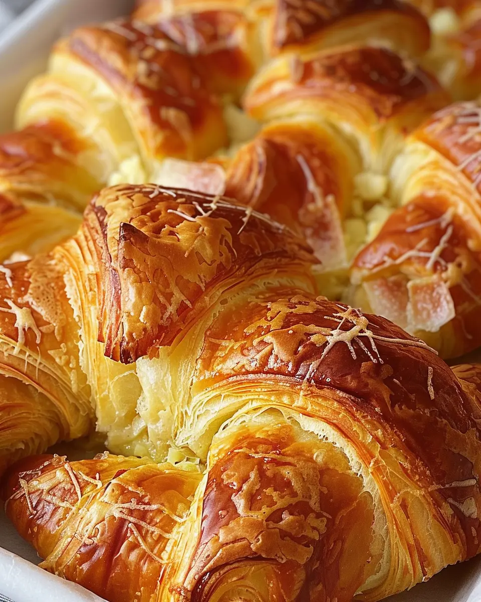 Croissant Bake: Indulgent Turkey Bacon and Chicken Ham Delight