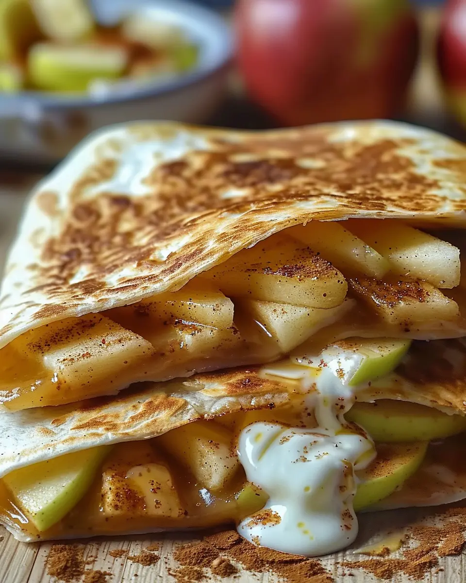 Apple Cinnamon Breakfast Quesadillas: Easy Treat with Turkey Bacon