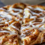 Cinnamon-Sugar Pizza made with Crescent Rolls