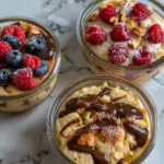 Baked Protein Pancake Bowls- great for meal prep and no banana needed!