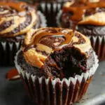 Chocolate Peanut Butter Swirl Muffins