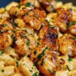 Garlic Butter Chicken Bites with Savory Creamy Parmesan Pasta