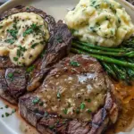Savory Gaelic Irish Steaks with Whiskey Cream and Colcannon Delight