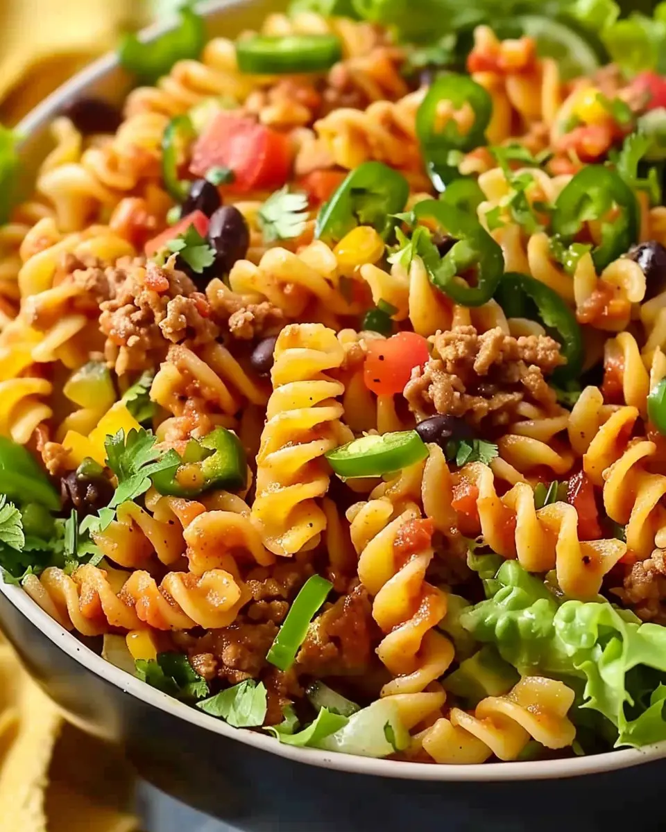 Quick Taco Pasta Salad: A Flavorful Twist with Turkey Bacon and Chicken Ham