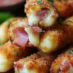 Crispy Baked Ham Cheese Mozzarella Sticks