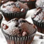 Bakery Style Double Chocolate Chip Muffins
