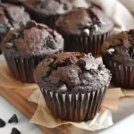Bakery Style Double Chocolate Chip Muffins
