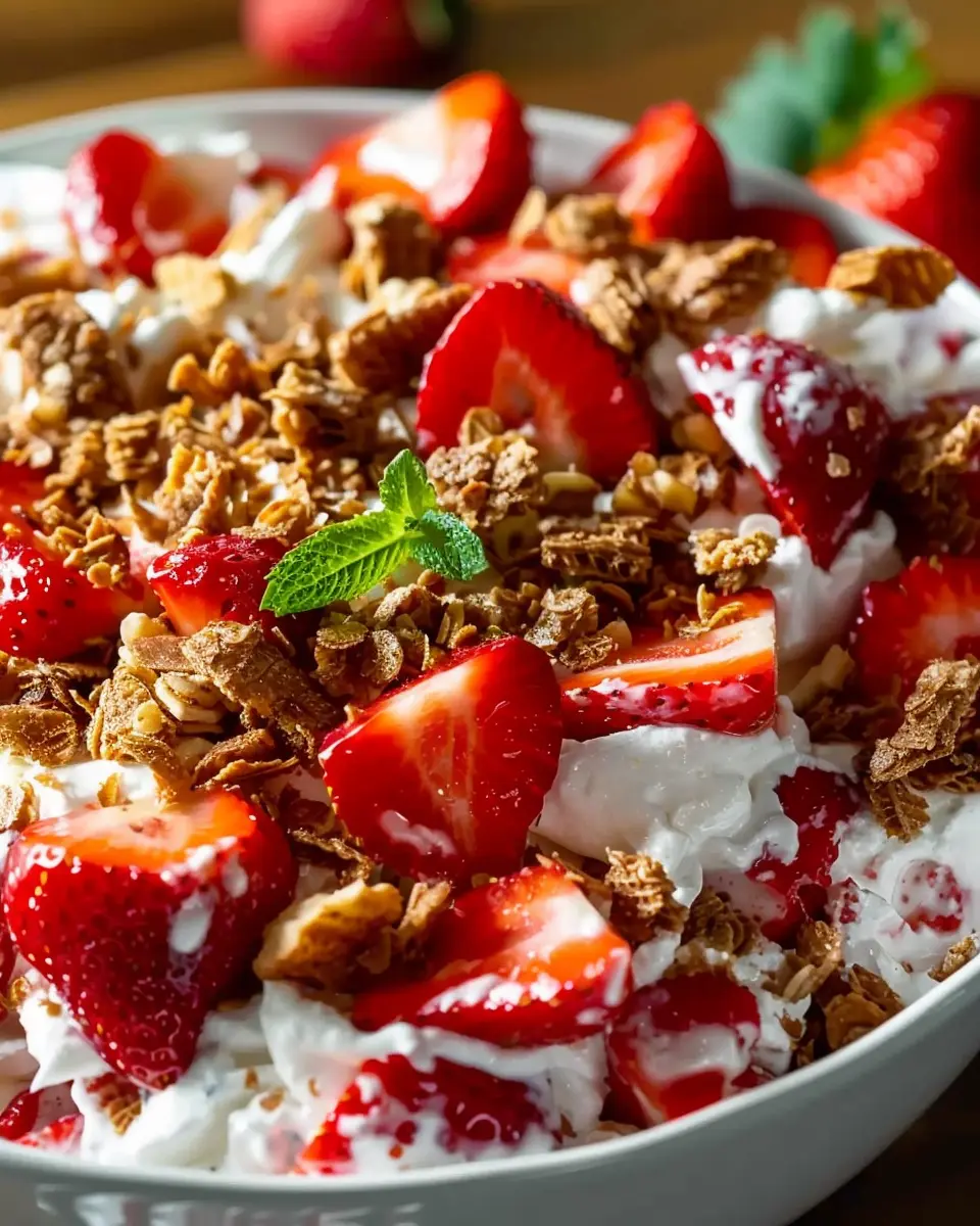 Strawberry Crackle Salad: Easy Delight with Turkey Bacon and Chicken Ham