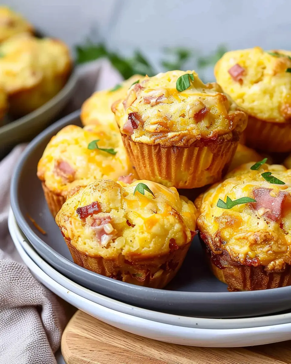 Ham and Cheese Muffins: Indulgent Turkey Bacon and Chicken Ham Delight