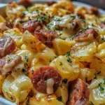 Cheesy Ranch Potatoes and Smoked Sausage