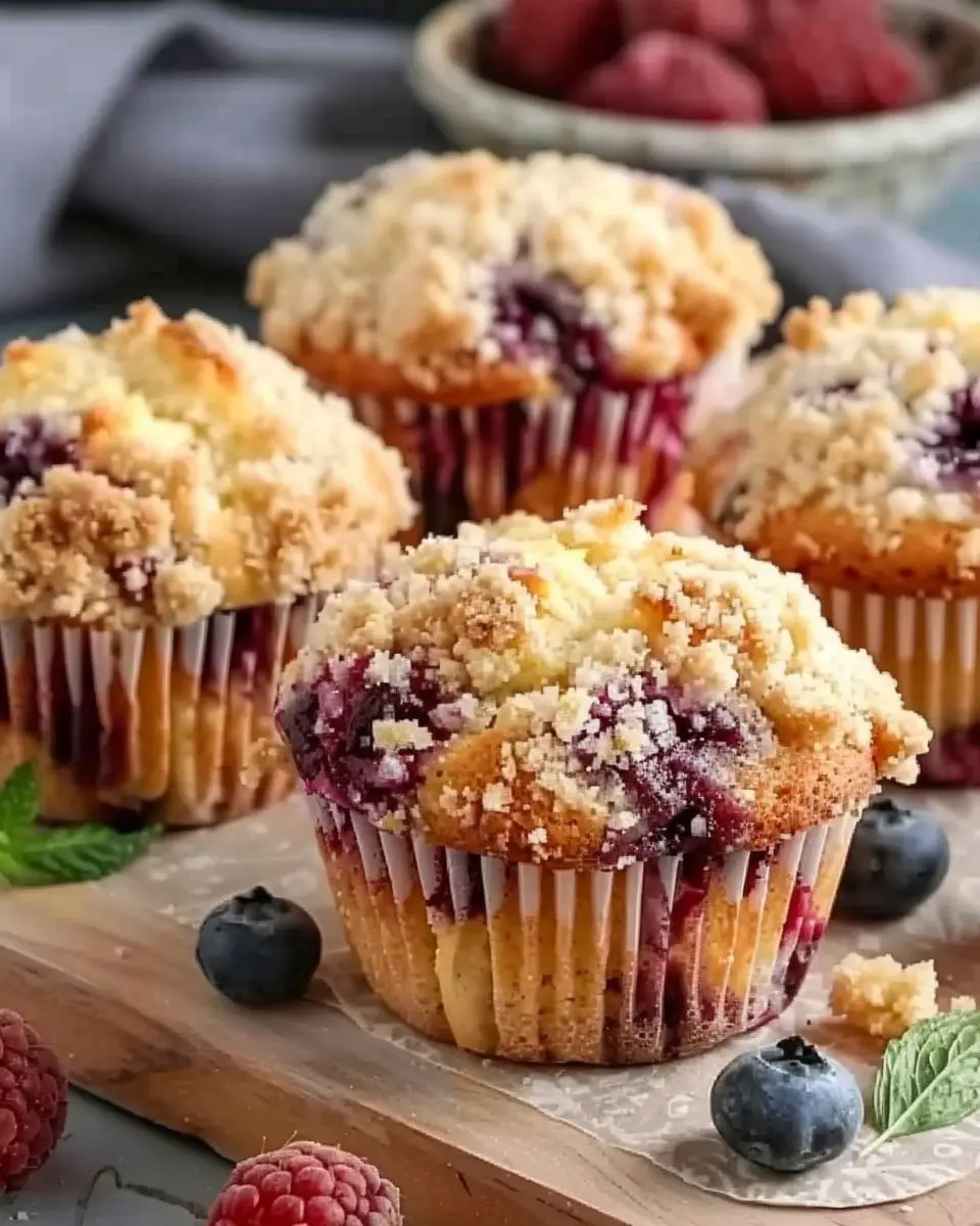 Muffins de Vainilla con Arándanos y Crumble: Deliciosos y Caseros