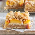 Peaches and Cream Crumble Bars