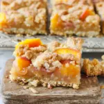 Peaches and Cream Crumble Bars