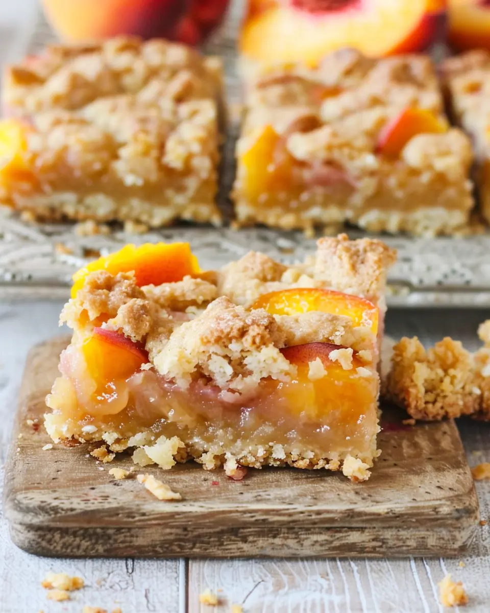 Peaches and Cream Crumble Bars: The Best Indulgent Summer Treat