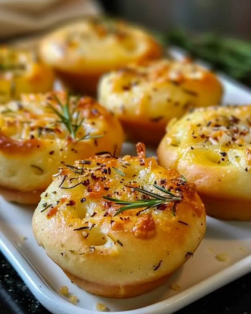 Golden Crust Garlic Rosemary Focaccia Muffins That Wow Your Taste Buds