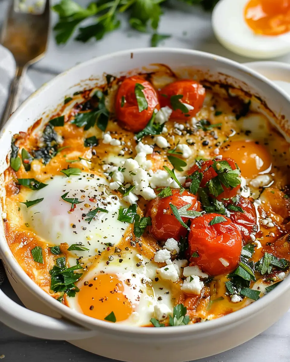 Baked Feta Eggs Recipe: A Deliciously Easy Breakfast Delight