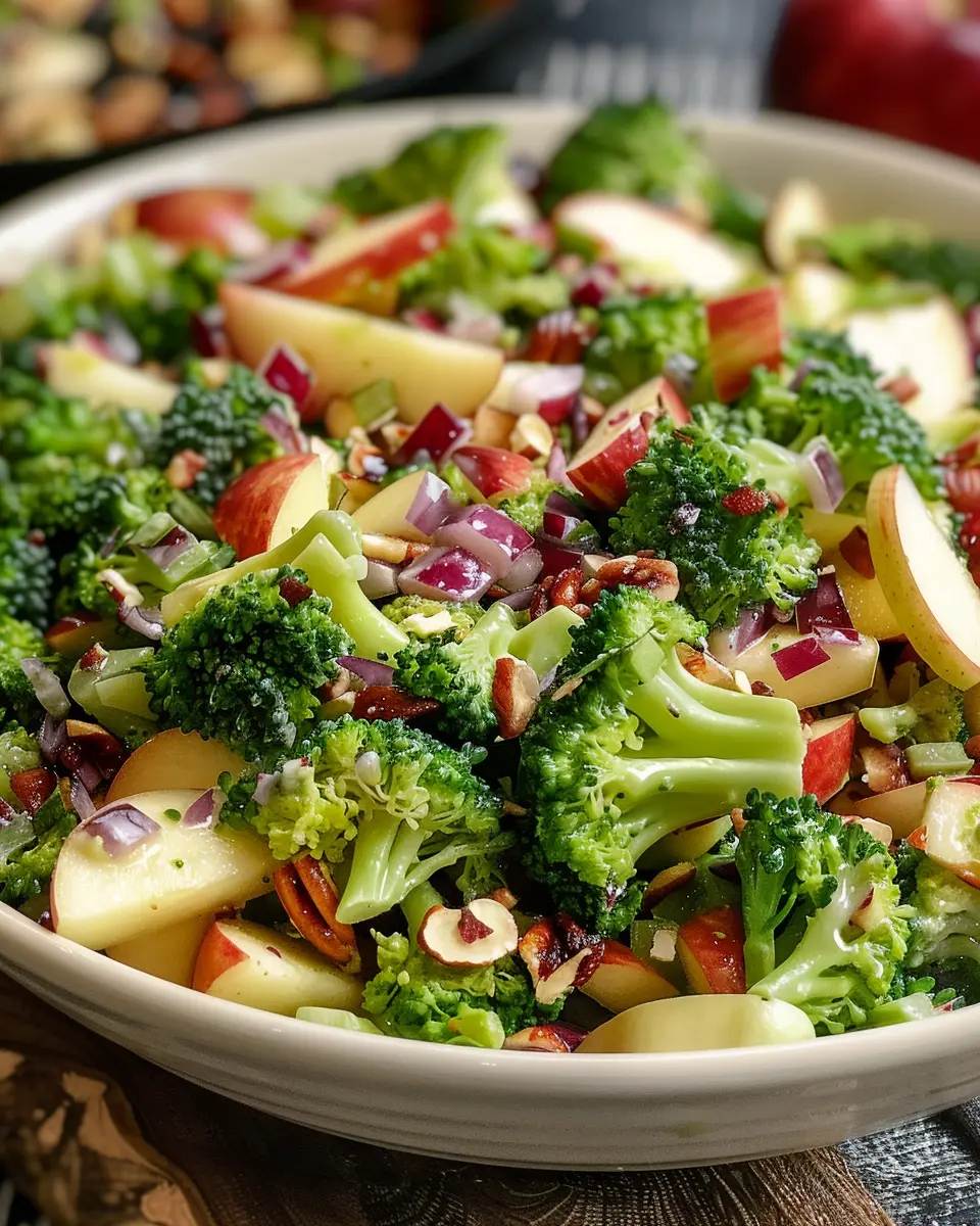 Honeycrisp Apple Broccoli Salad with Turkey Bacon Delight