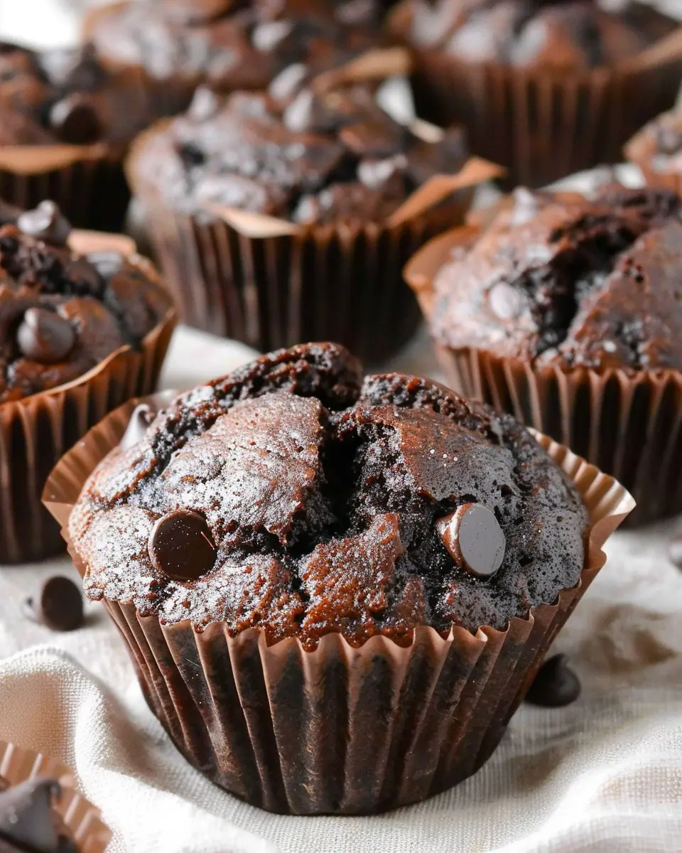Bakery Style Double Chocolate Chip Muffins: The Best Indulgent Treat